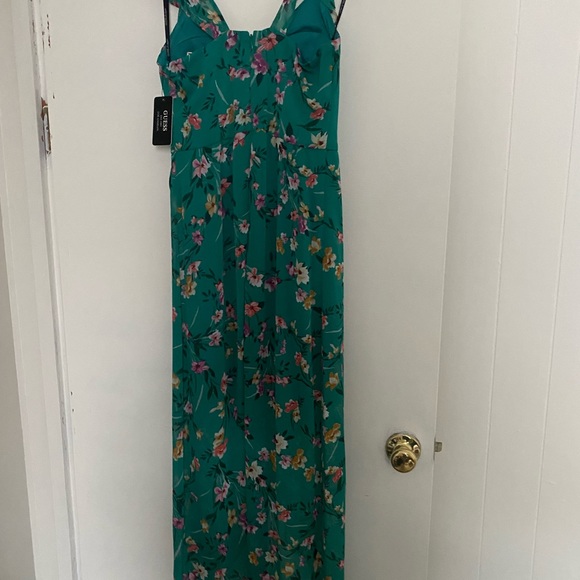 Guess Brand Green Floral Print Maxi Dress Size 0 - Picture 5 of 6